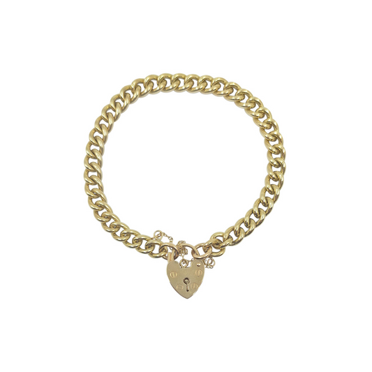 9ct Yellow Gold Charm Bracelet 7"