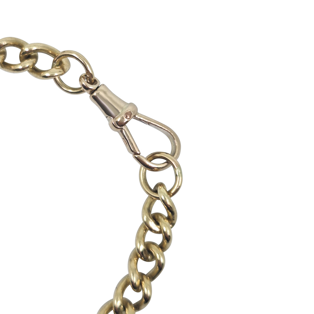 9ct Yellow Gold Curb Bracelet With T-Bar 7.5"