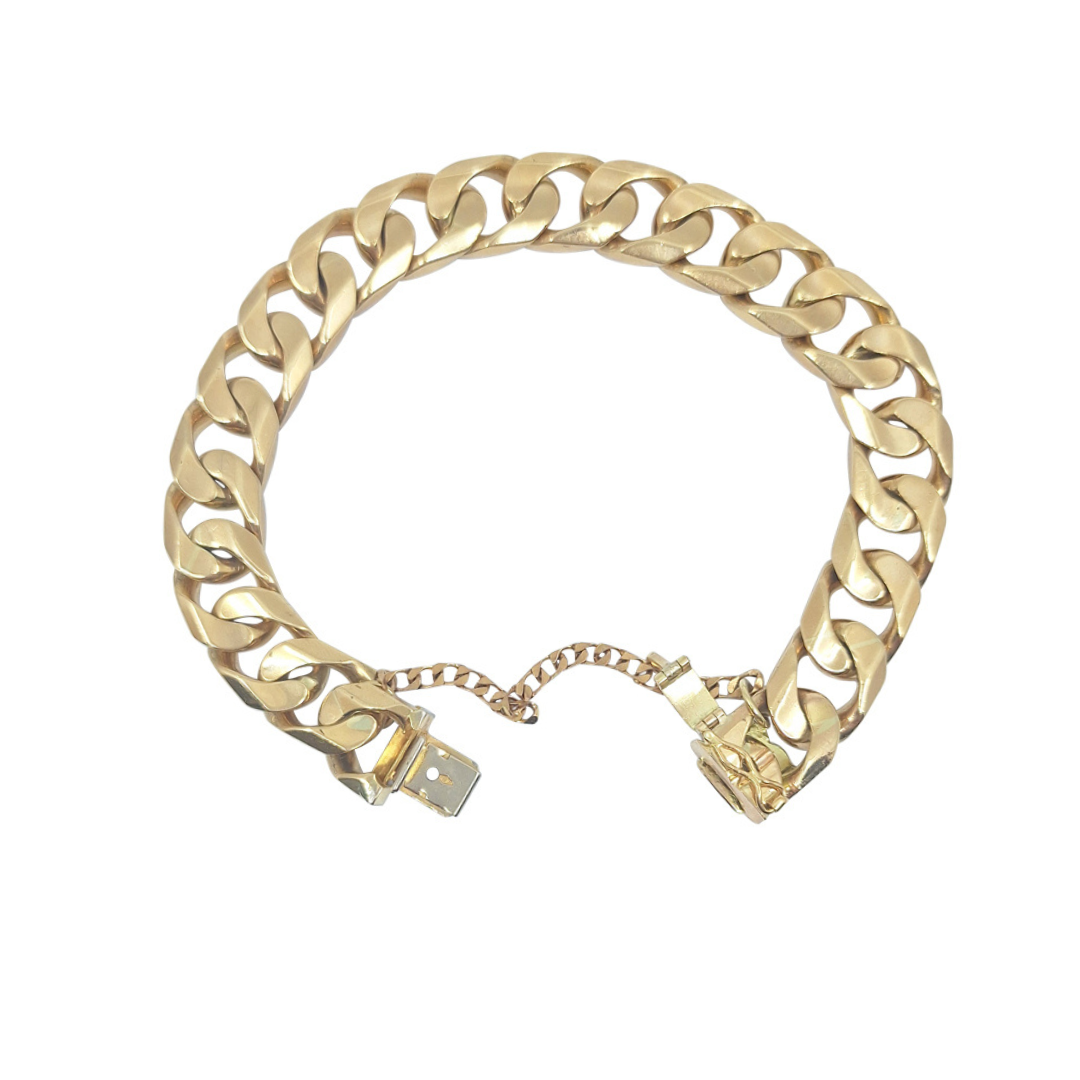 9ct Yellow Gold Curb Bracelet 8.5"