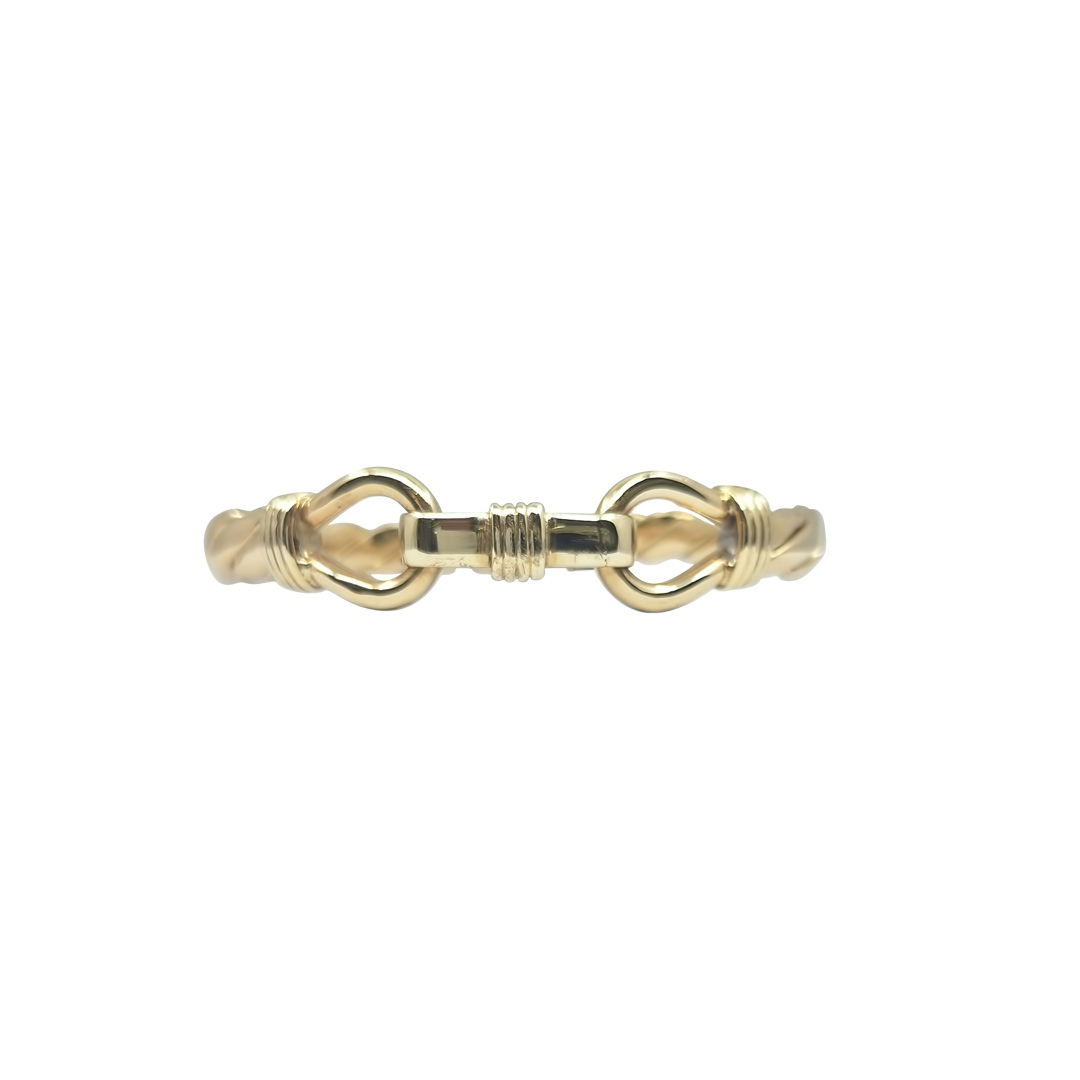 9ct Yellow Gold Gents Hook Bangle