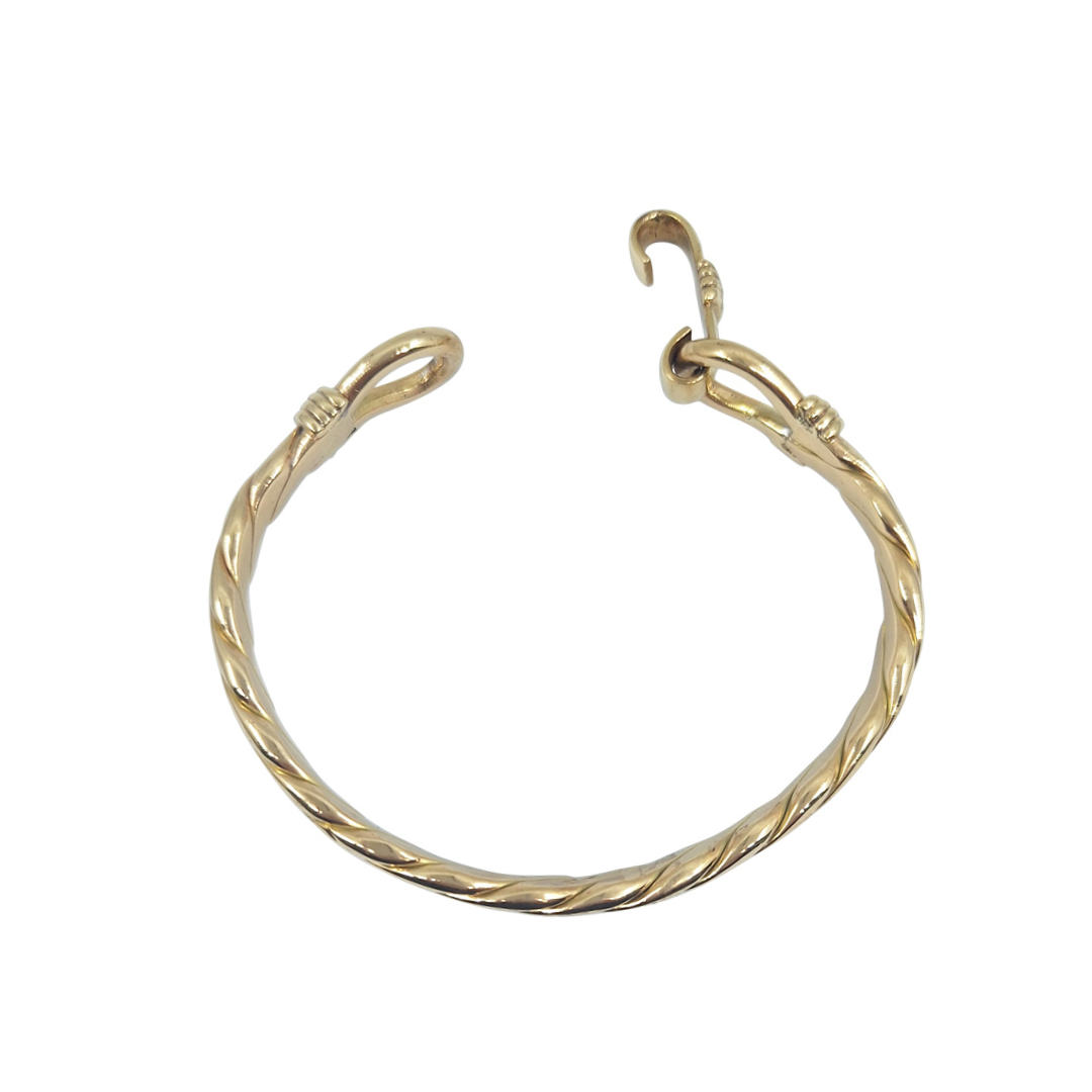 9ct Yellow Gold Gents Hook Bangle