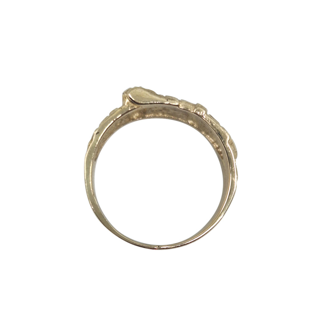 9ct Yellow Gold Buckle Ring