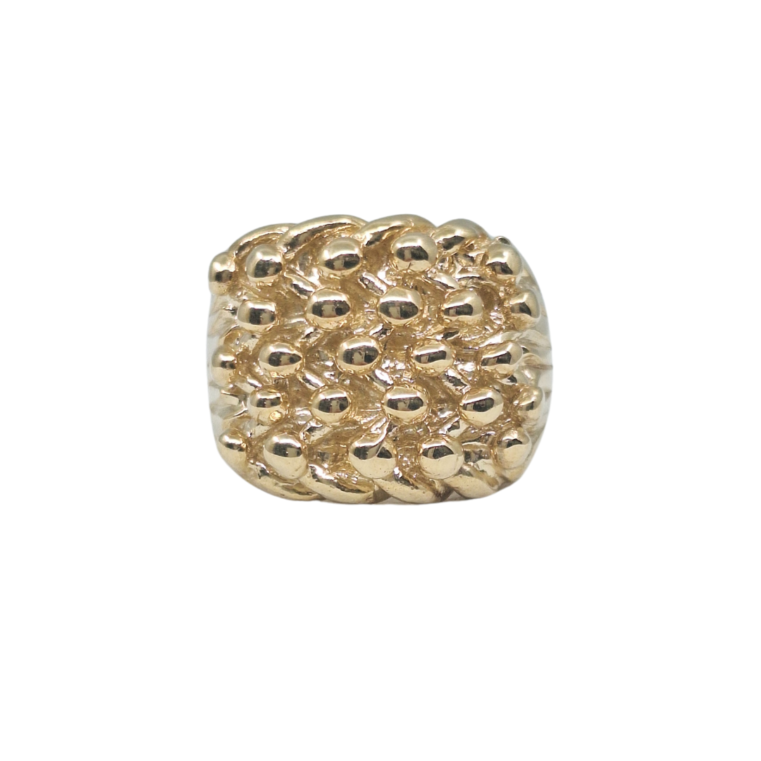 9ct Yellow Gold 5 Row Keeper Ring