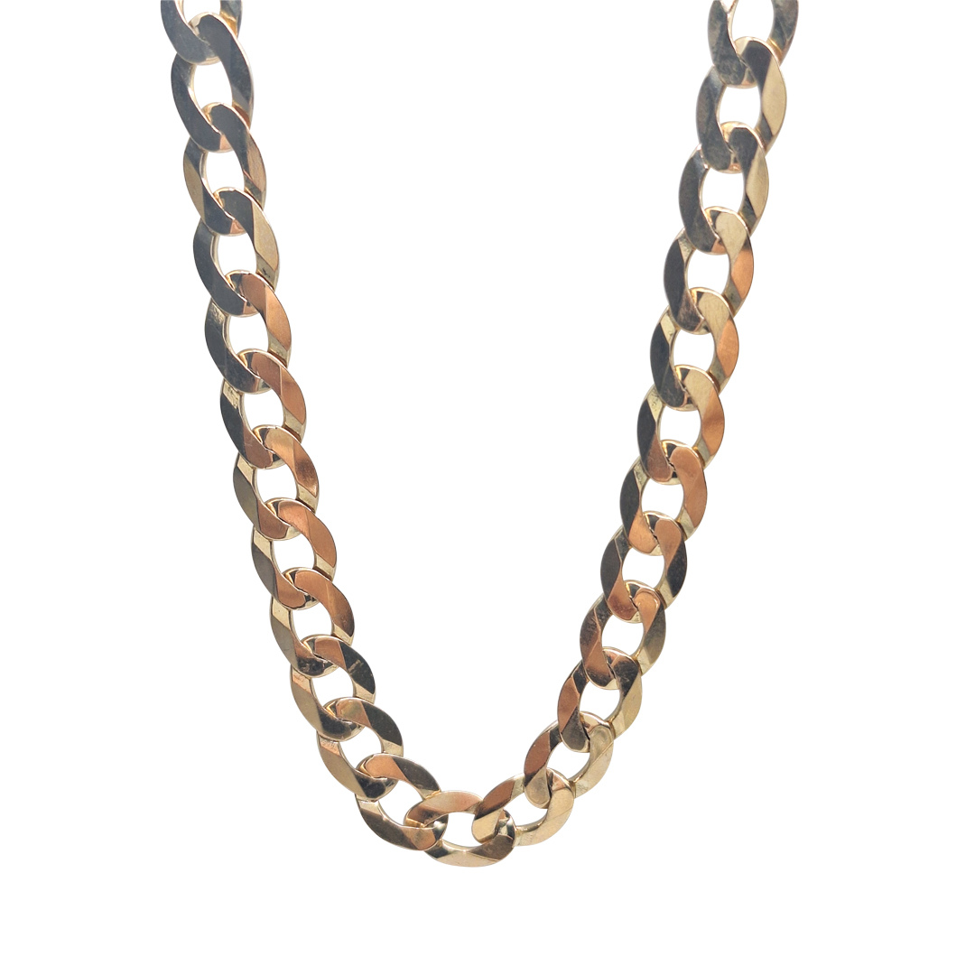 9ct Yellow Gold Curb Chain 18"