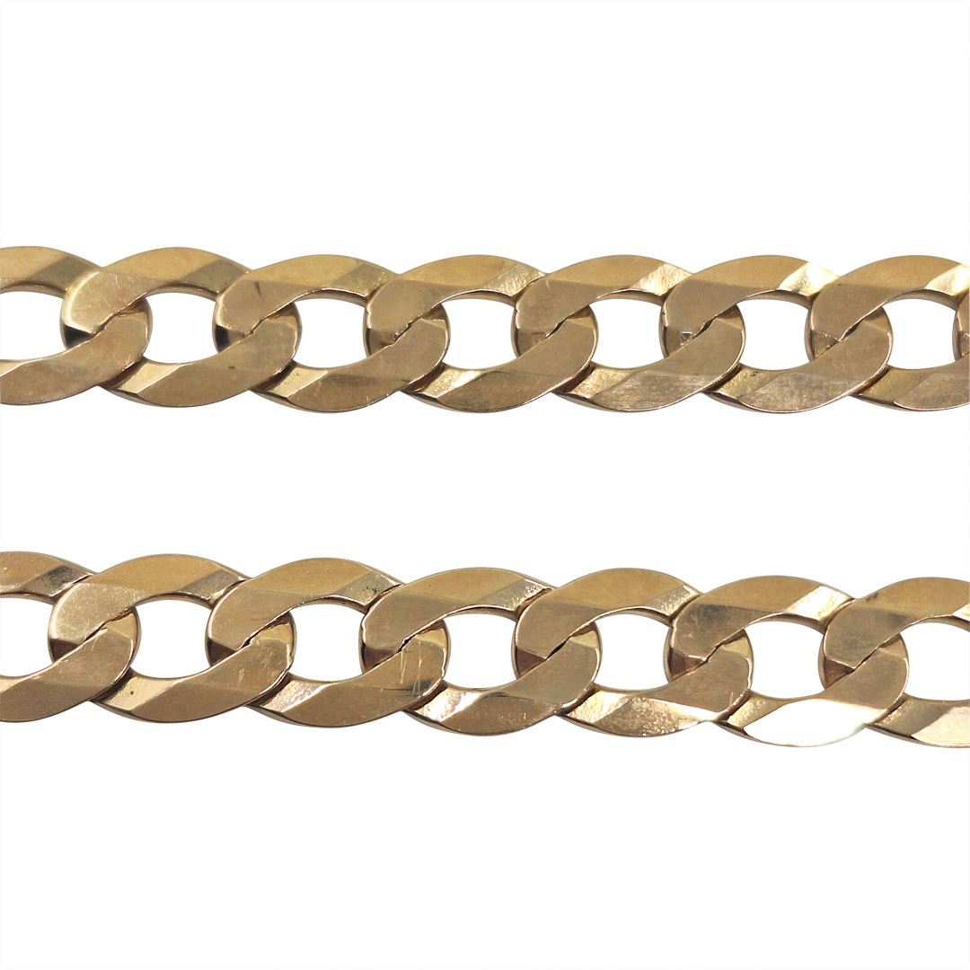 9ct Yellow Gold Curb Chain 18"