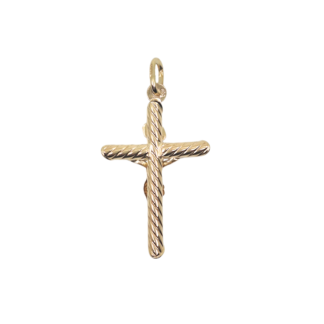 9ct Yellow Gold Crucifix