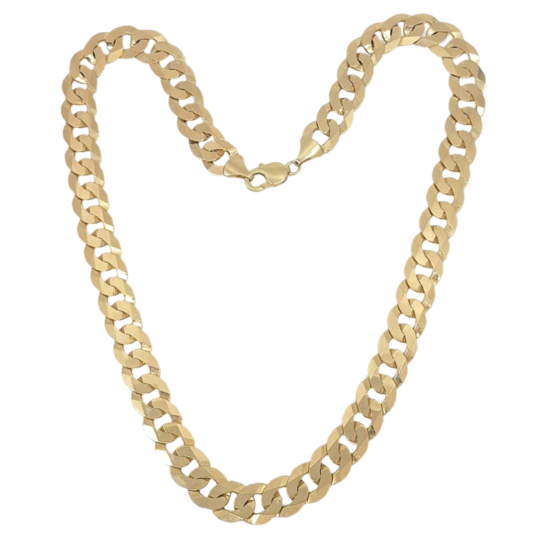 9ct Yellow Gold Curb Chain 22"