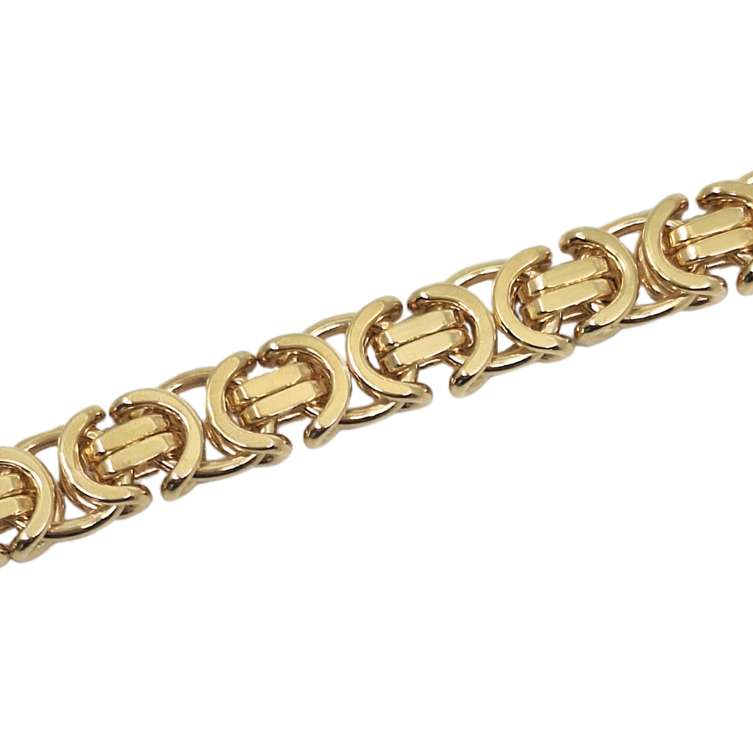 9ct Yellow Gold Byzantine Bracelet 8"