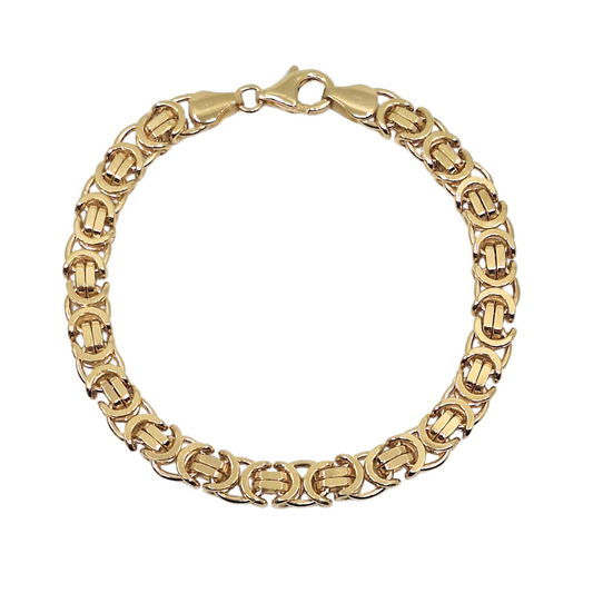 9ct Yellow Gold Byzantine Bracelet 7.5"