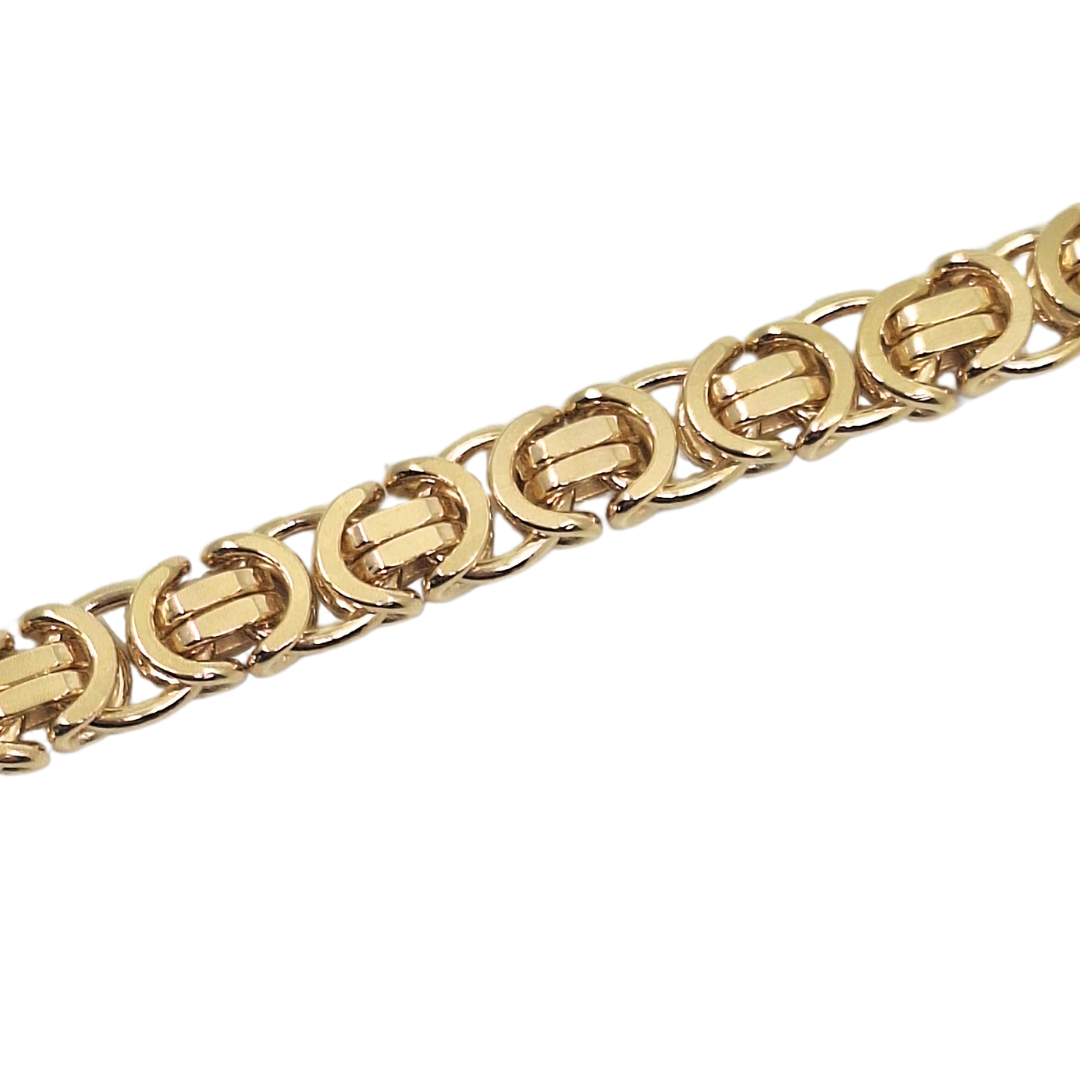 9ct Yellow Gold Byzantine Bracelet 7.5"