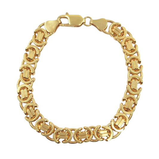 9ct Yellow Gold Byzantine Bracelet 8"