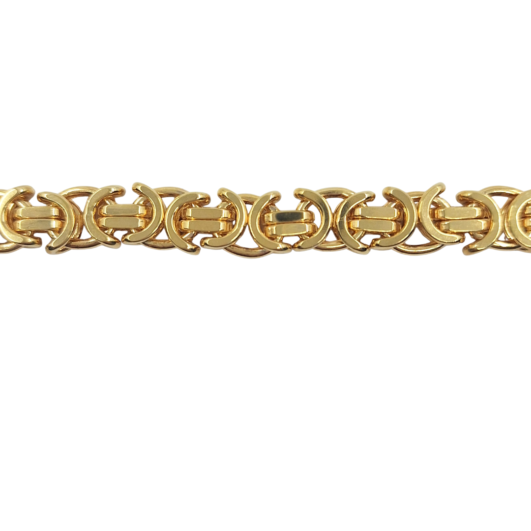 9ct Yellow Gold Byzantine Bracelet 8"