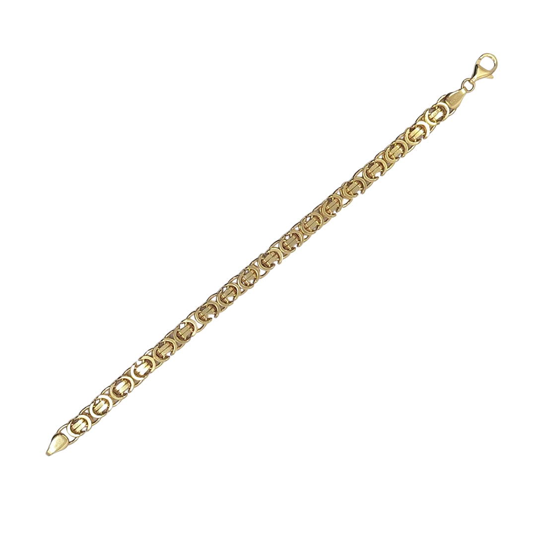 9ct Yellow Gold Byzantine Bracelet 7.5"