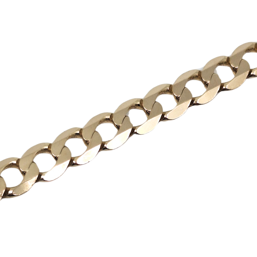 9ct Yellow Gold Curb Bracelet 8.5"