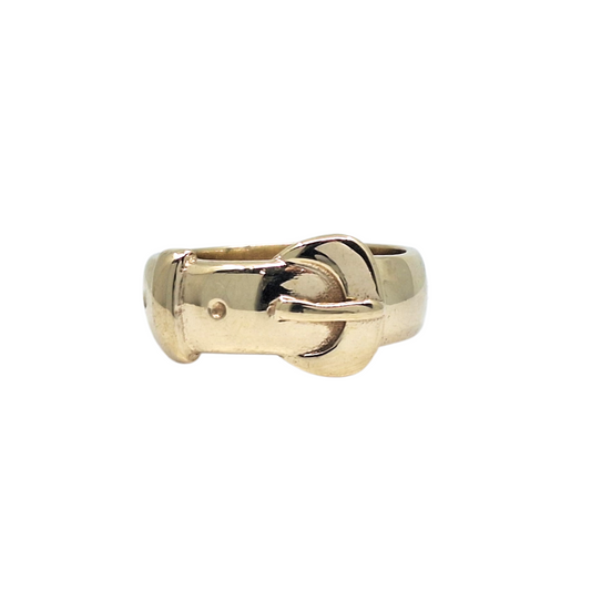 9ct Yellow Gold Buckle Ring