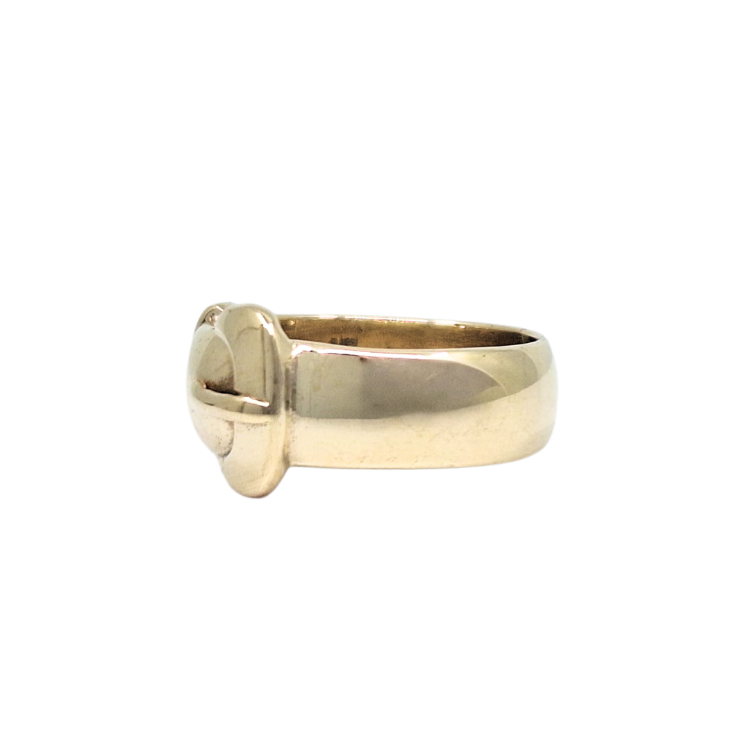 9ct Yellow Gold Buckle Ring