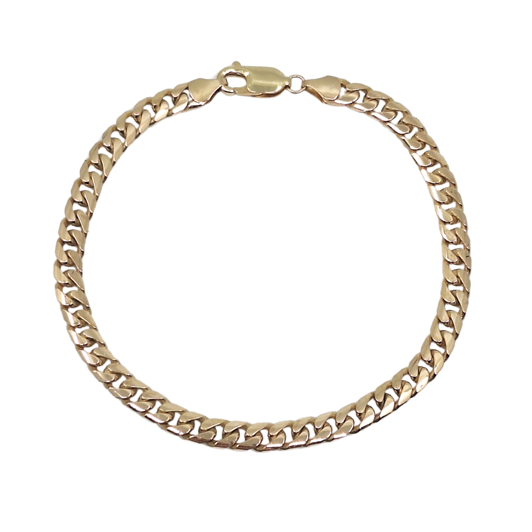 9ct Yellow Gold Curb Bracelet 8"