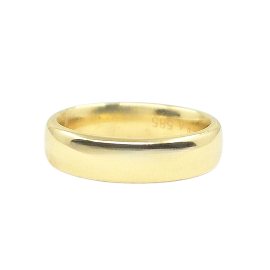 14ct Yellow Gold Hollow 4mm Wedding Band