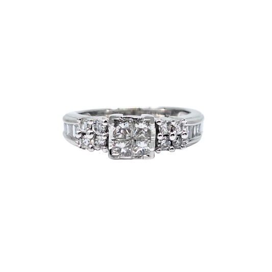 14ct White Gold Diamond Ring