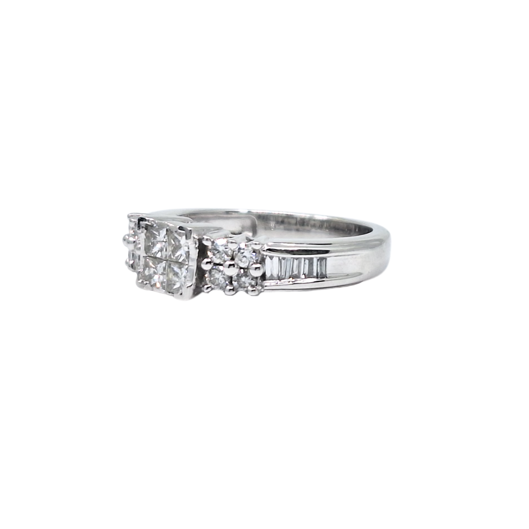 14ct White Gold Diamond Ring