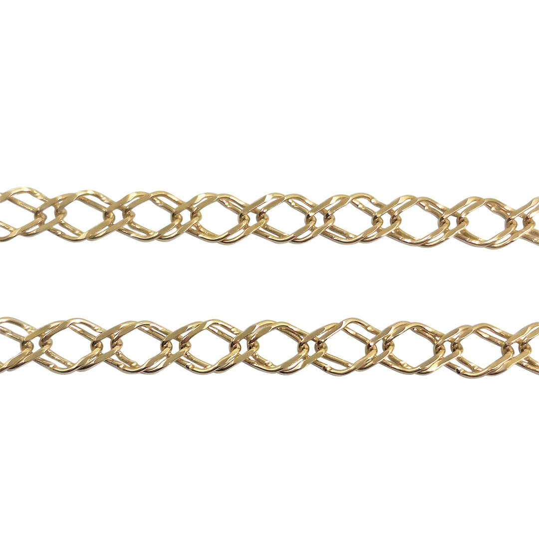 9ct Yellow Gold Double Curb Chain 18"