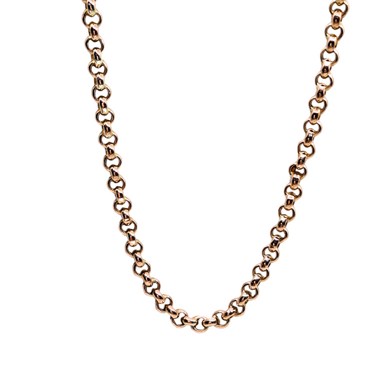 9ct Rose Gold Belcher Chain 21"