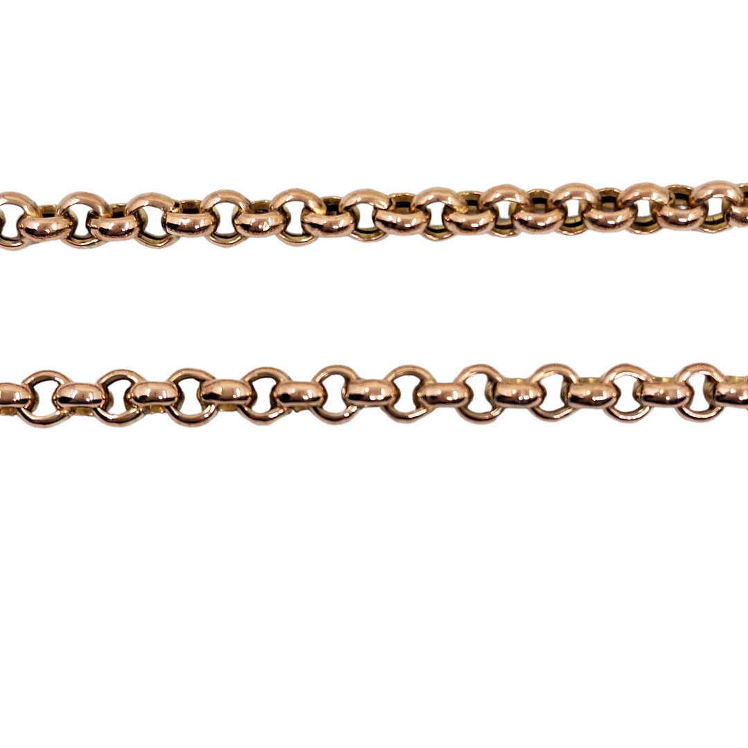 9ct Rose Gold Belcher Chain 21"