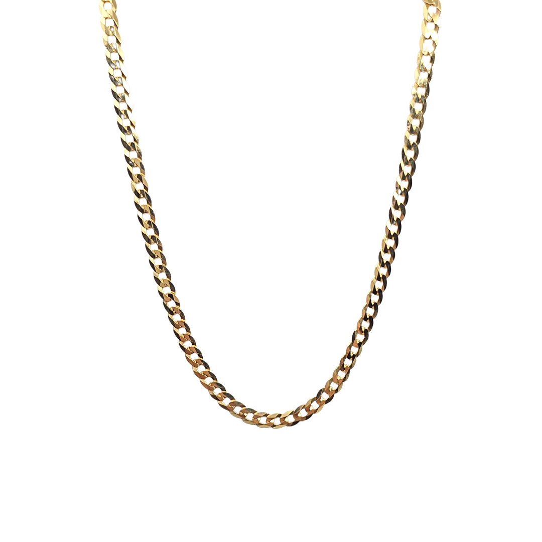 9ct Yellow Gold Curb Chain 18"