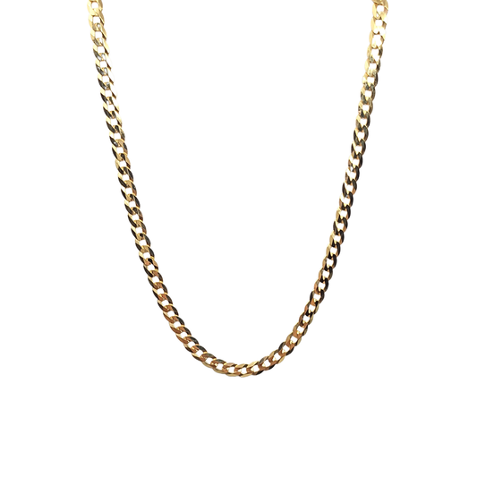 9ct Yellow Gold Curb Chain 18"