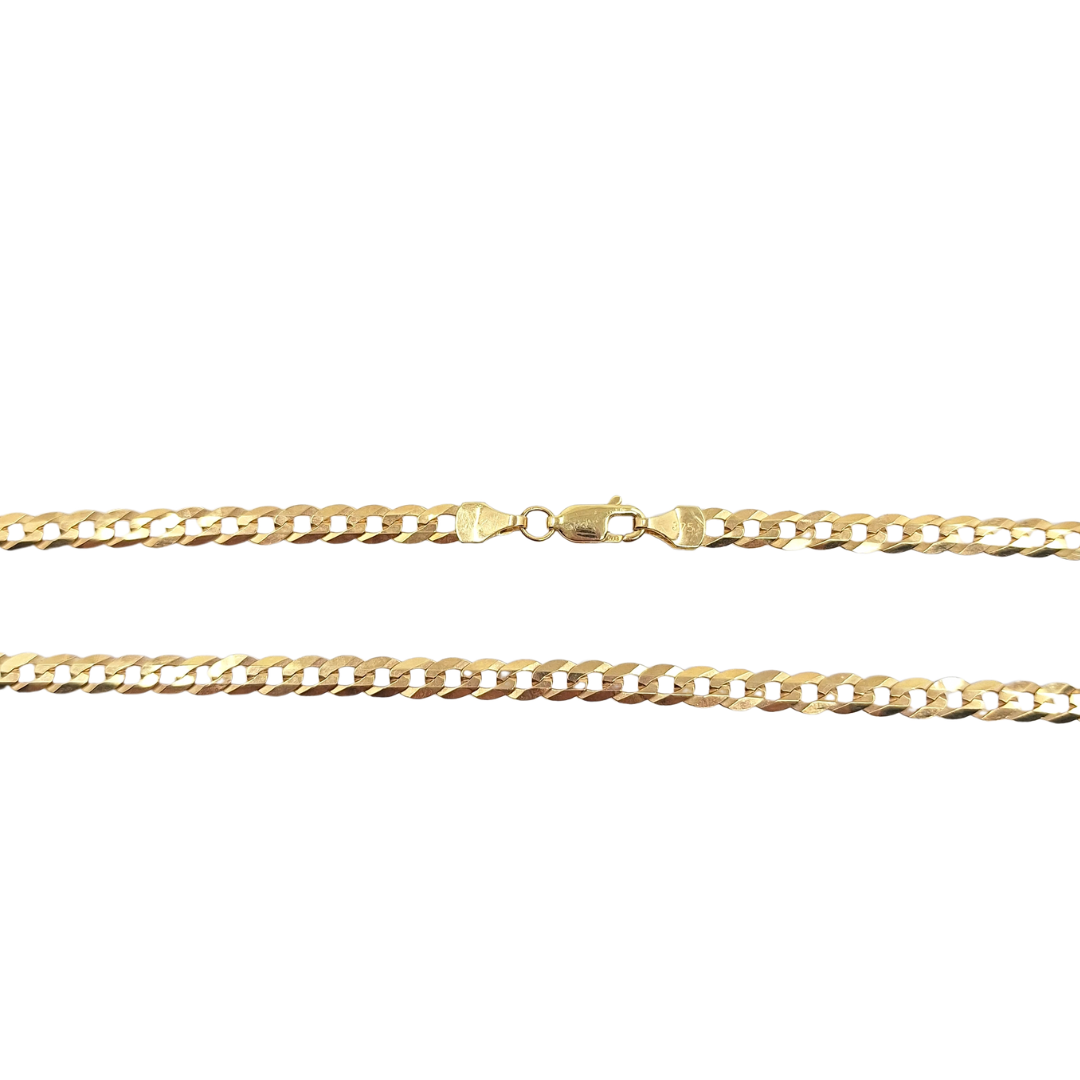 9ct Yellow Gold Solid Curb Chain 24"