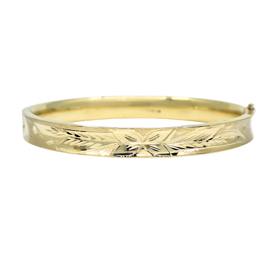 9ct Yellow Gold Expanding Slave Bangle