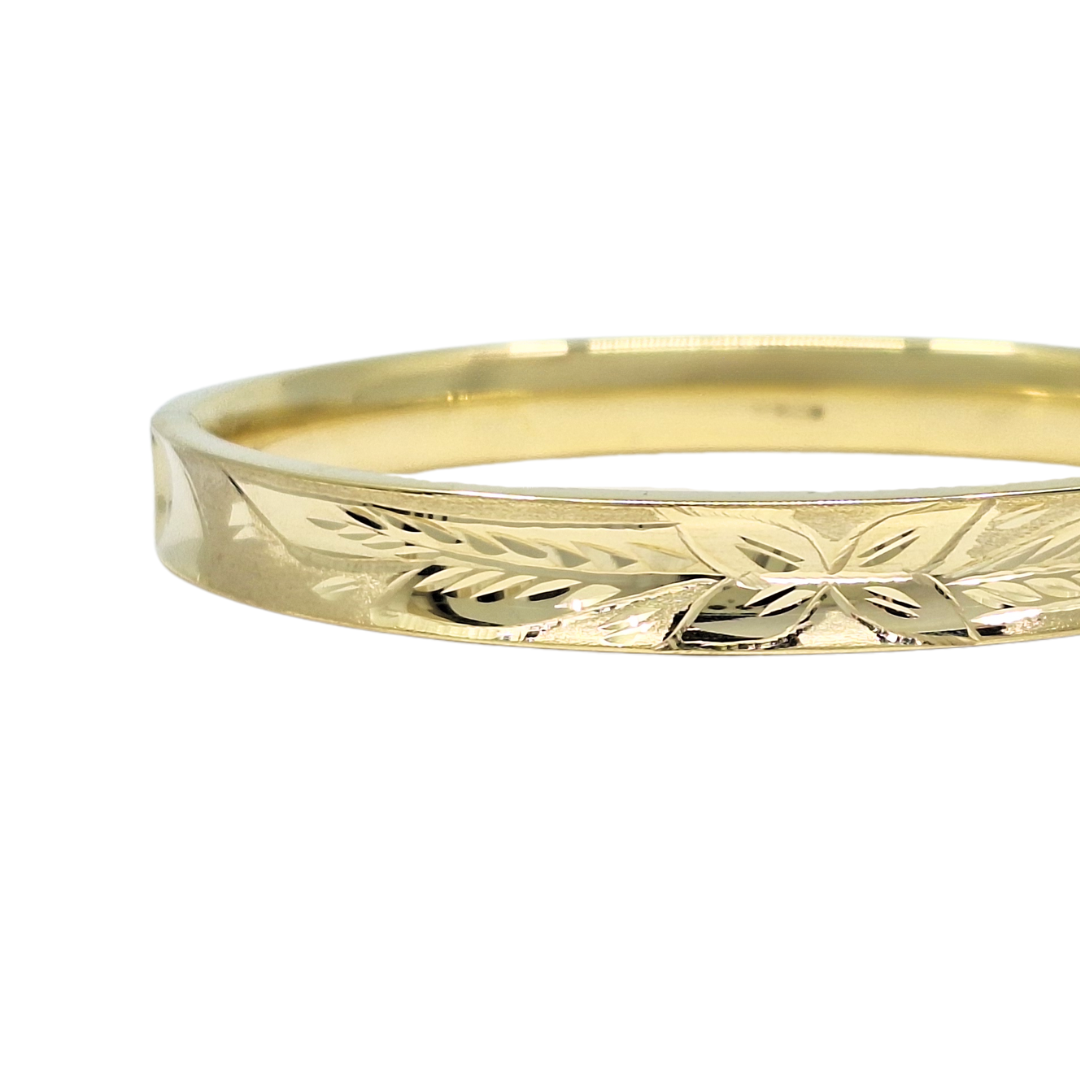 9ct Yellow Gold Expanding Slave Bangle