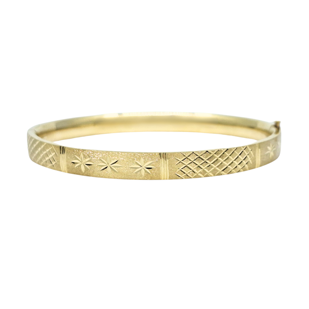 9ct Yellow Gold Expanding Slave Bangle