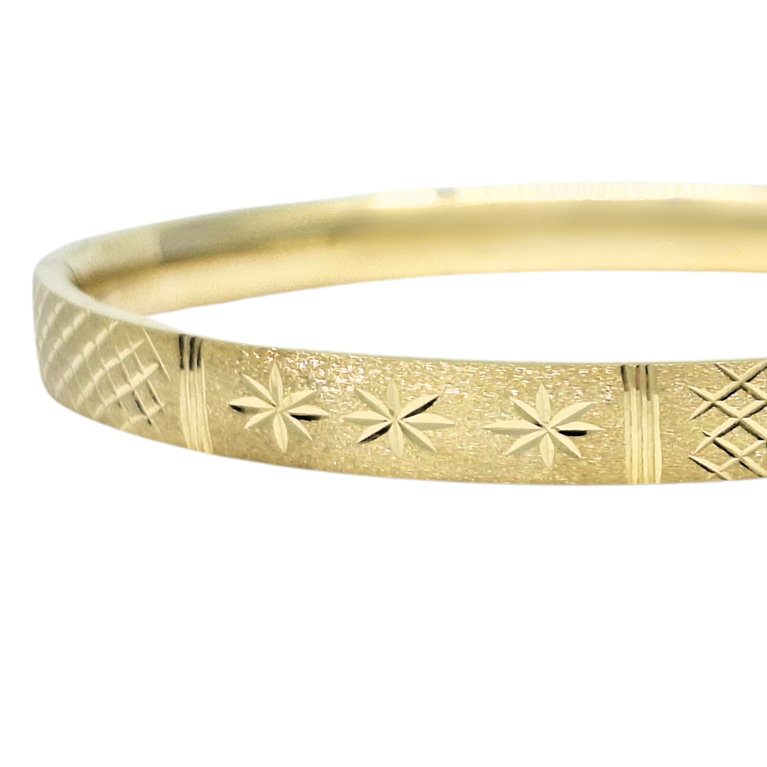 9ct Yellow Gold Expanding Slave Bangle