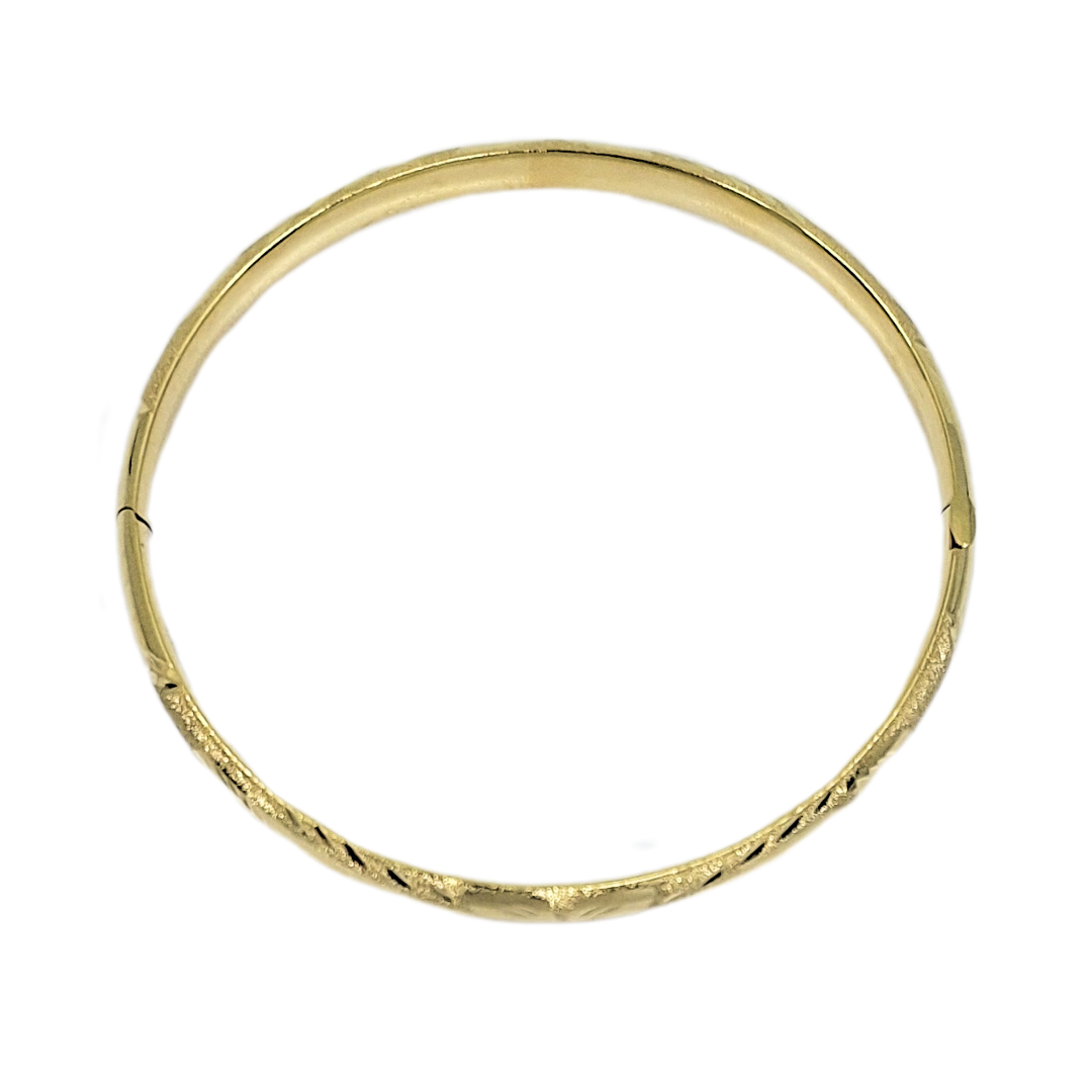 9ct Yellow Gold Expanding Slave Bangle