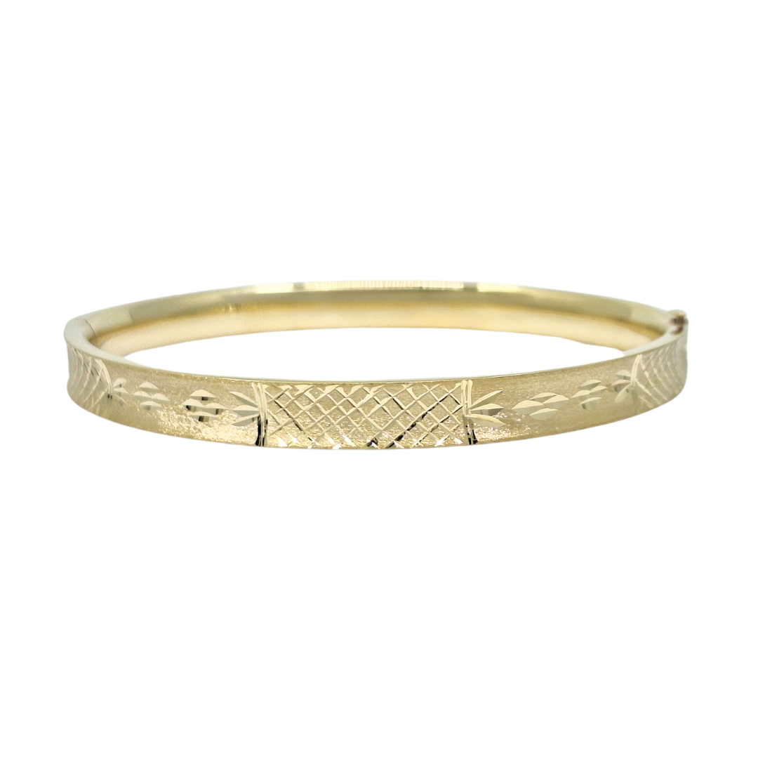 9ct Yellow Gold Expanding Slave Bangle