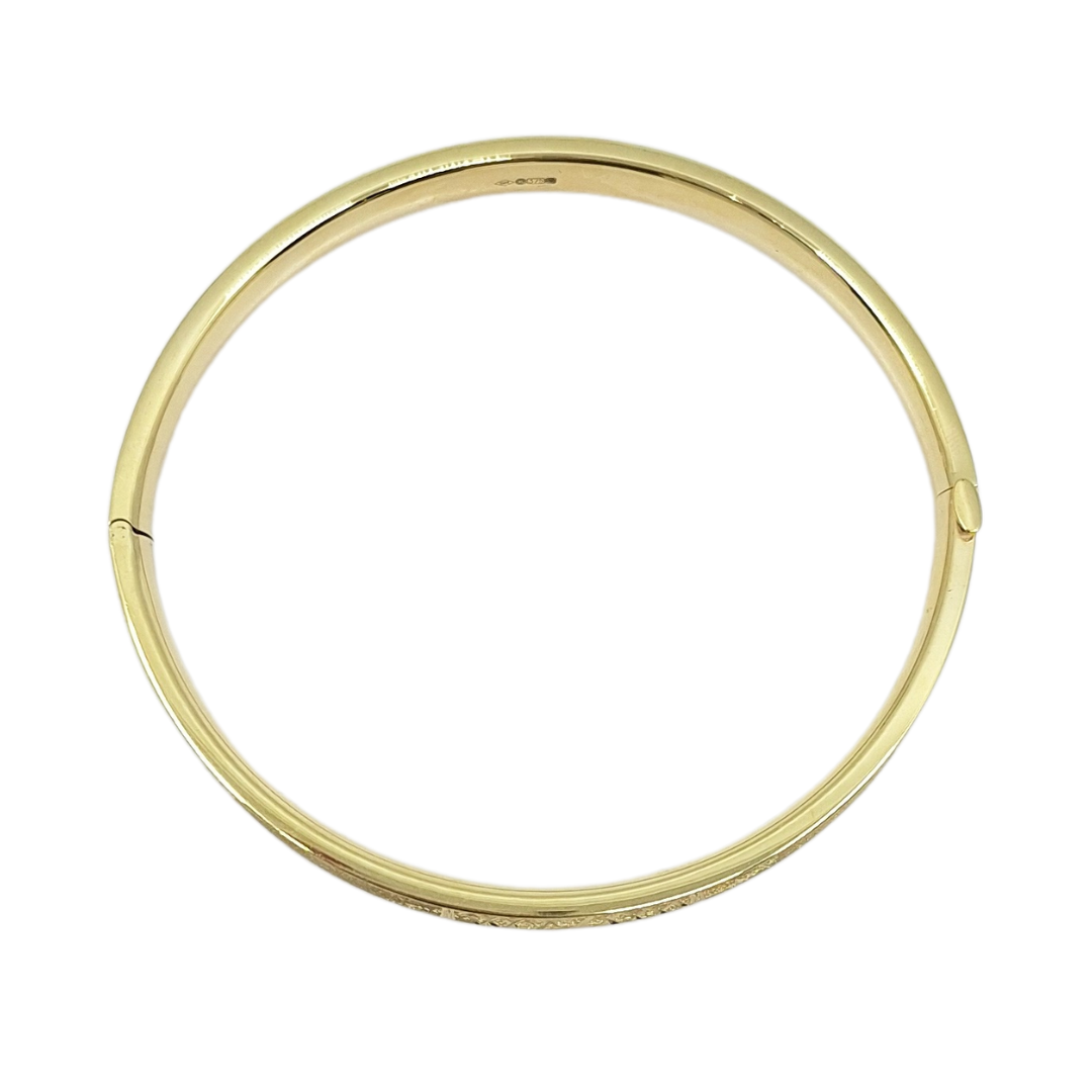 9ct Yellow Gold Expanding Slave Bangle