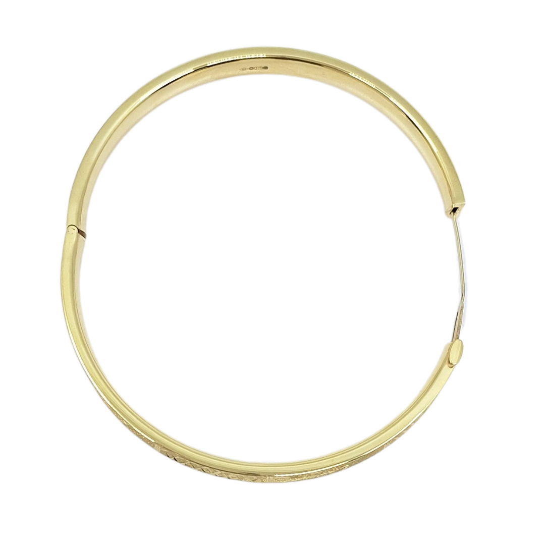 9ct Yellow Gold Expanding Slave Bangle