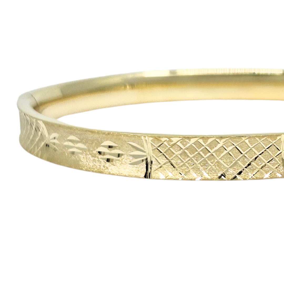 9ct Yellow Gold Expanding Slave Bangle