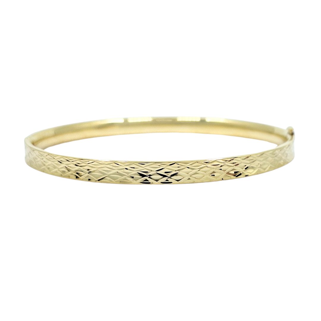 9ct Yellow Gold Expanding Slave Bangle