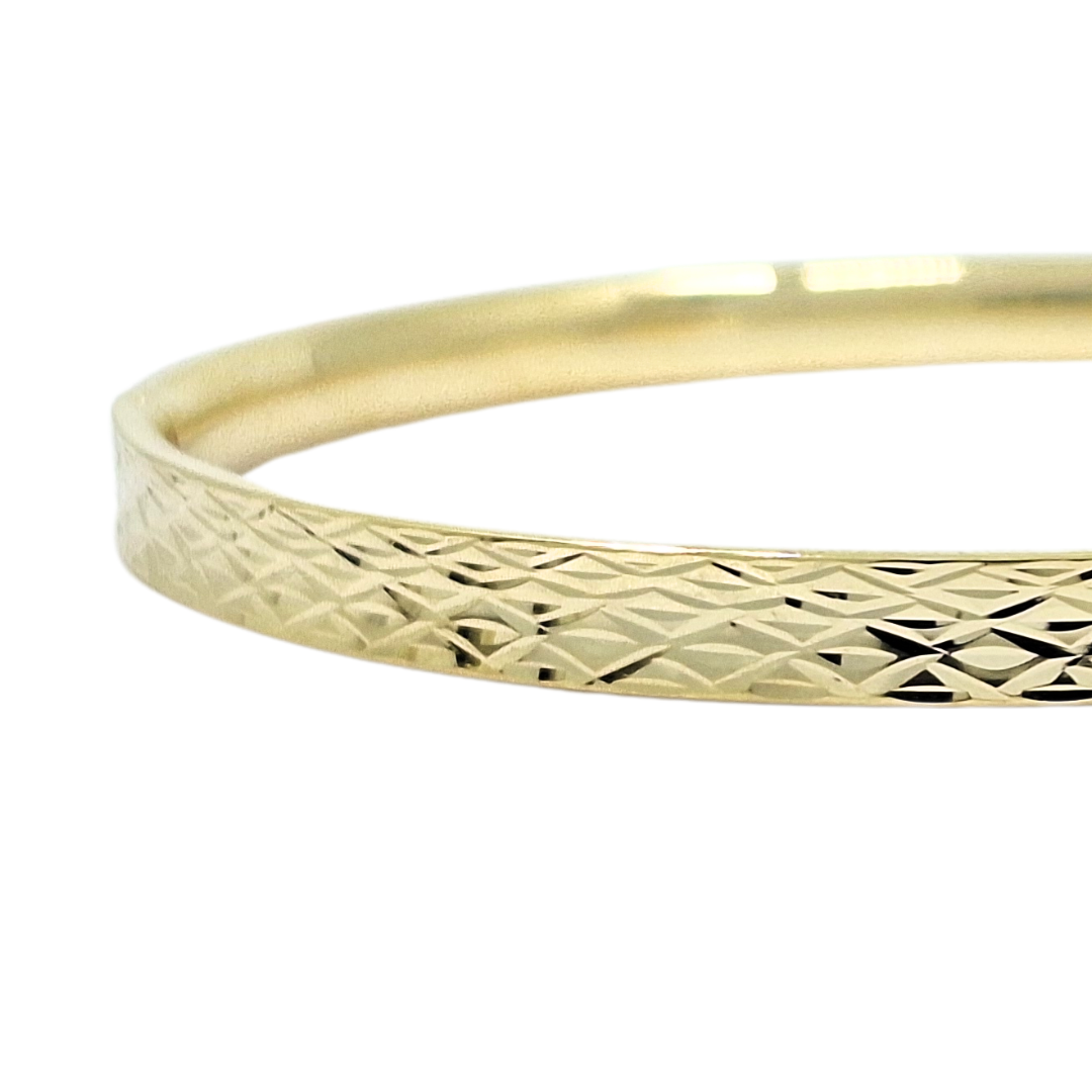 9ct Yellow Gold Expanding Slave Bangle