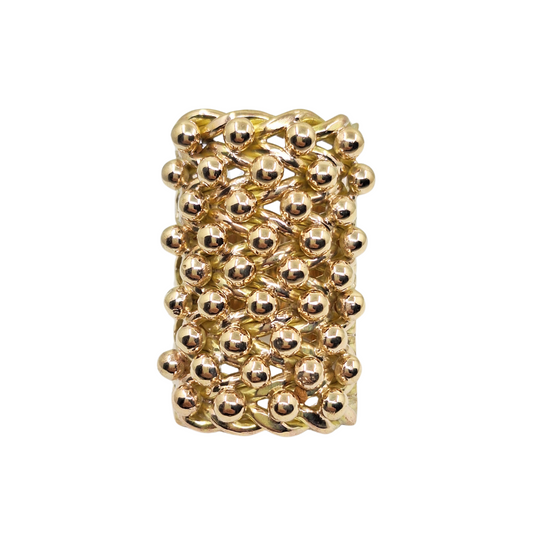 9ct Yellow Gold 9 Row Keeper Ring