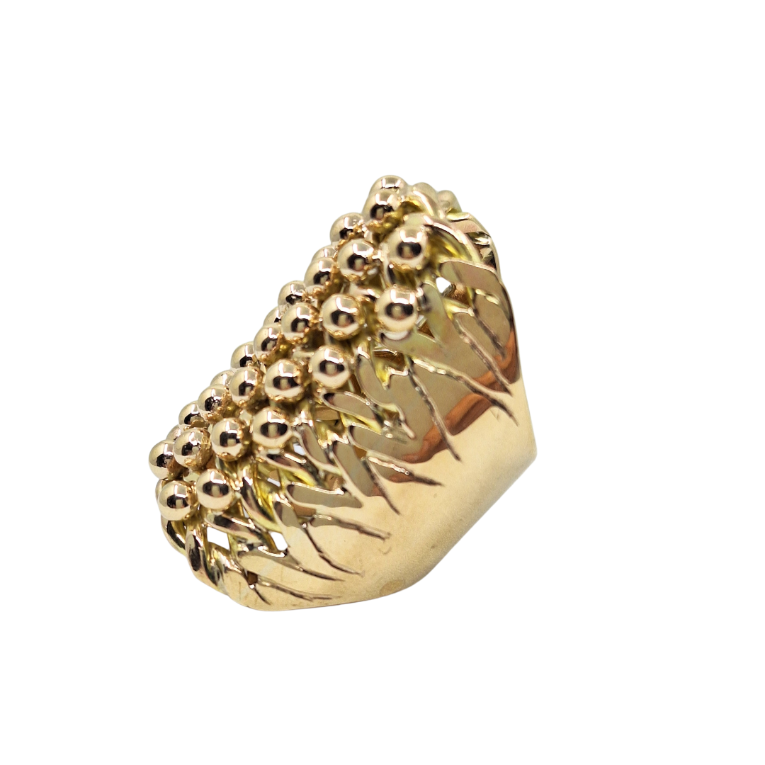 9ct Yellow Gold 9 Row Keeper Ring