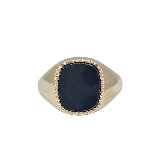 9ct Yellow Gold Onyx Signet Ring