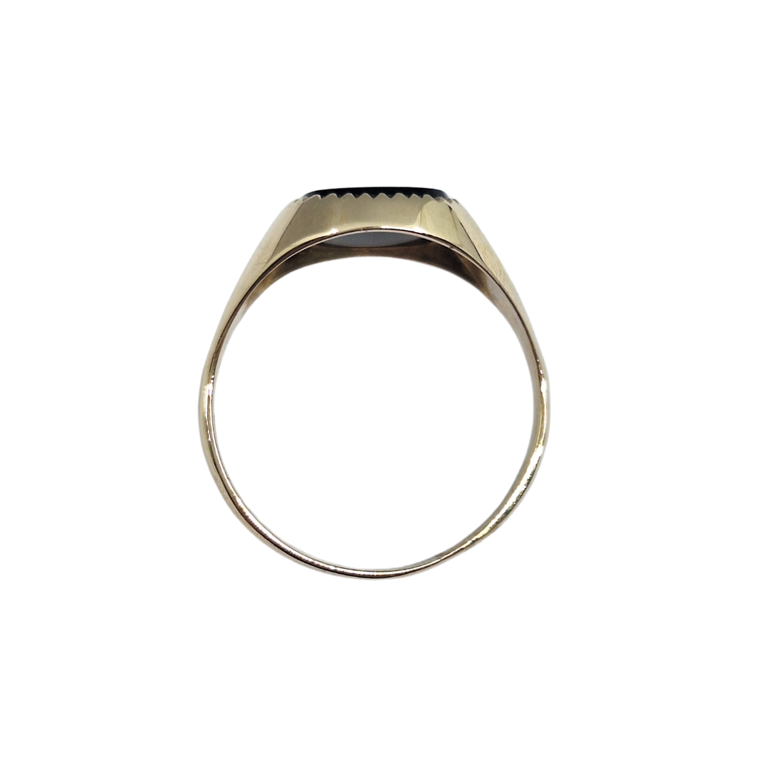 9ct Yellow Gold Onyx Signet Ring