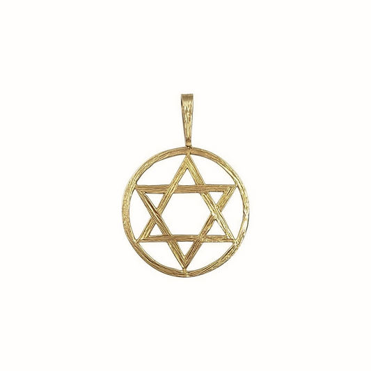 9ct Yellow Gold Star Of David Pendant