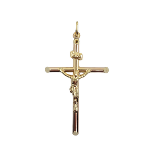 9ct Yellow Gold Crucifix Cross Pendant