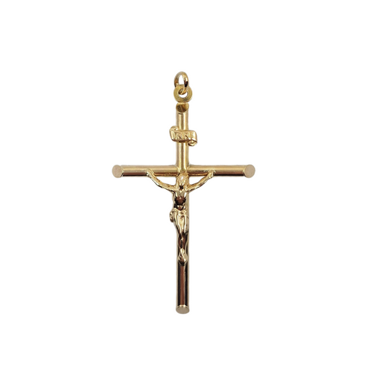 9ct Yellow Gold Crucifix Cross Pendant