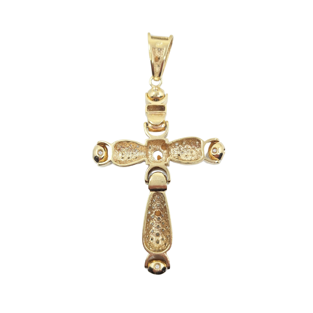 9ct Yellow Gold Cubic Zirconia Cross Pendant