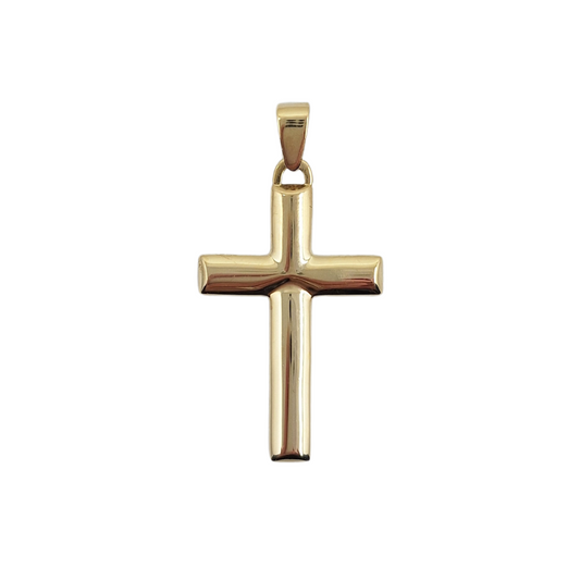 9ct Yellow Gold Plain Cross Pendant